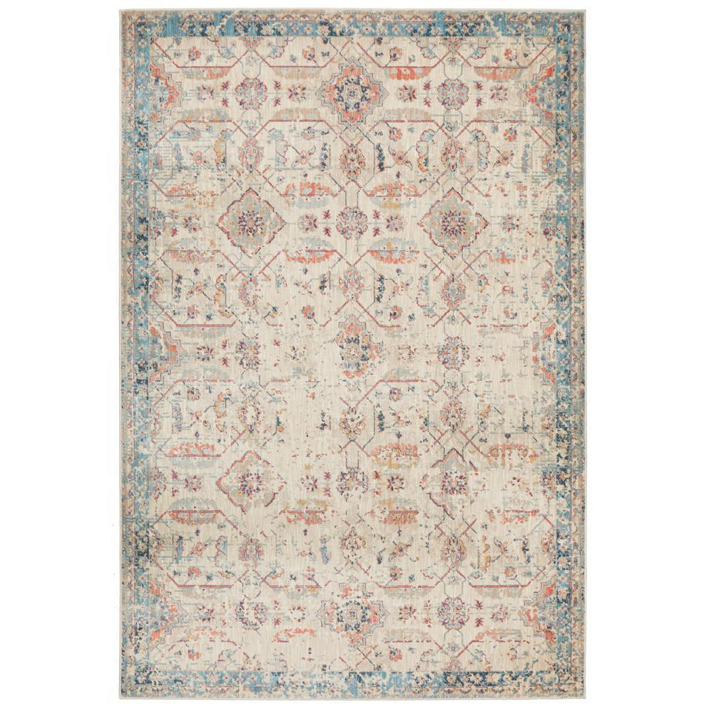 Minya 1647 Bone Multi Colour Transitional Rug - Rugs Of Beauty - 1