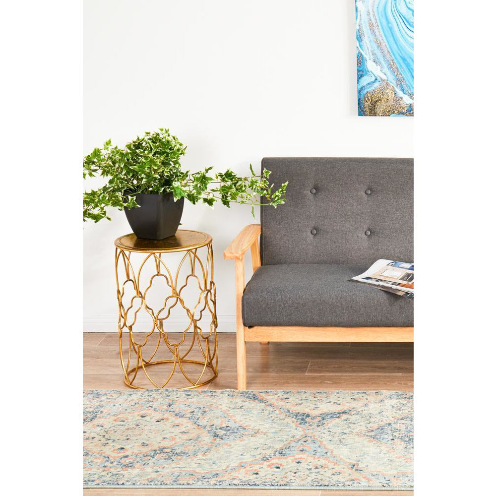 Minya 1648 Navy Blue Multi Colour Transitional Runner Rug - Rugs Of Beauty - 4