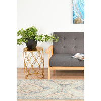 Minya 1648 Navy Blue Multi Colour Transitional Runner Rug - Rugs Of Beauty - 4