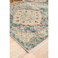 Minya 1648 Navy Blue Multi Colour Transitional Runner Rug - Rugs Of Beauty - 5