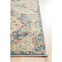 Minya 1648 Navy Blue Multi Colour Transitional Runner Rug - Rugs Of Beauty - 6