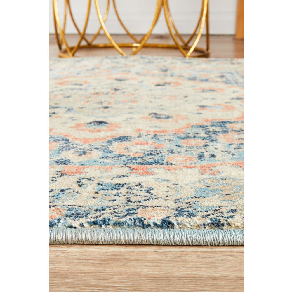 Minya 1648 Navy Blue Multi Colour Transitional Runner Rug - Rugs Of Beauty - 7