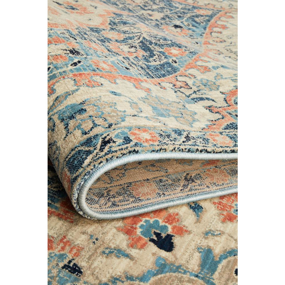 Minya 1648 Navy Blue Multi Colour Transitional Rug - Rugs Of Beauty - 9