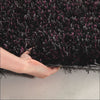 Barcelona Soft Shag Rug Black Purple Grey - Rugs Of Beauty - 6