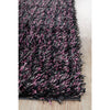 Barcelona Soft Shag Rug Black Purple Grey - Rugs Of Beauty - 4