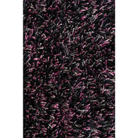 Barcelona Soft Shag Rug Black Purple Grey - Rugs Of Beauty - 8