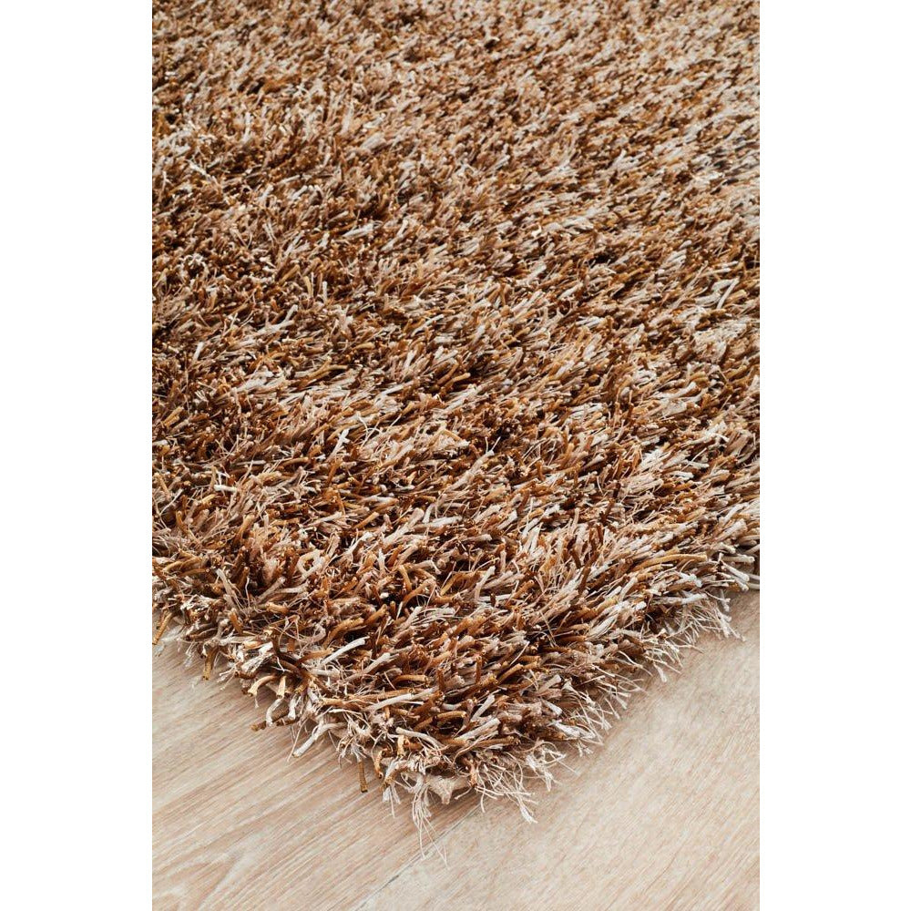 Barcelona Soft Shag Rug Light Brown Beige - Rugs Of Beauty - 3