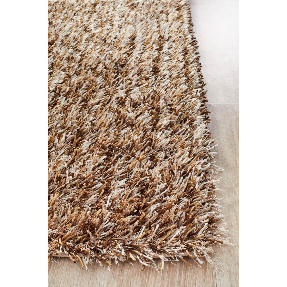 Barcelona Soft Shag Rug Light Brown Beige - Rugs Of Beauty - 4