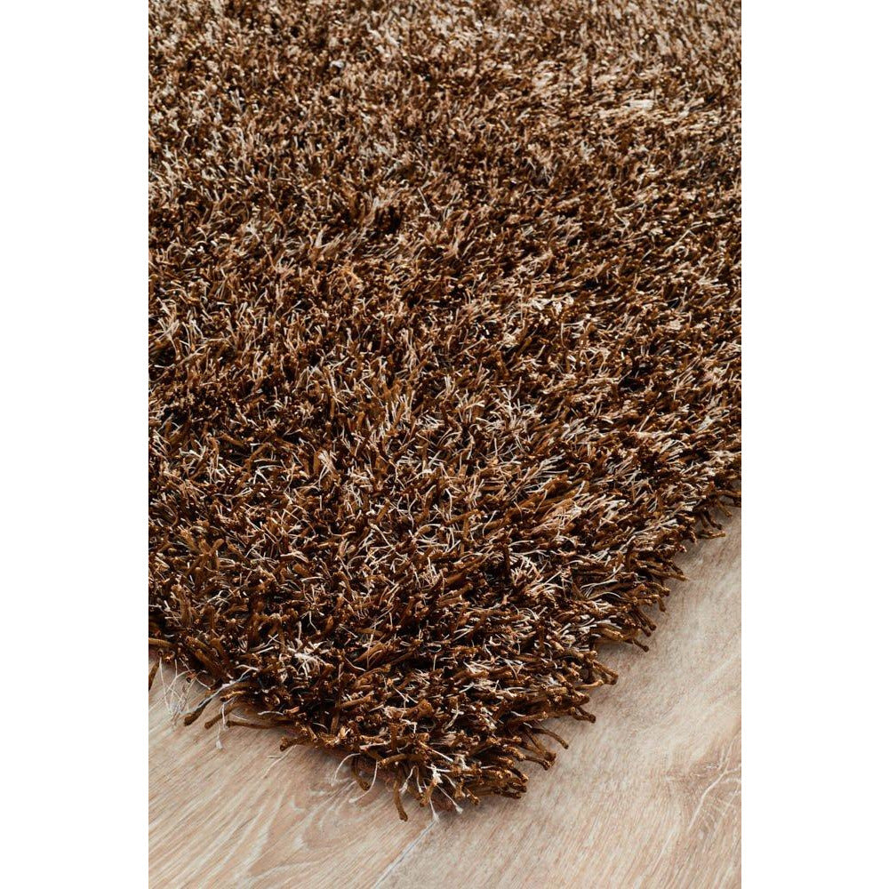 Barcelona Soft Shag Rug Brown Beige - Rugs Of Beauty - 3