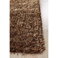 Barcelona Soft Shag Rug Brown Beige - Rugs Of Beauty - 4