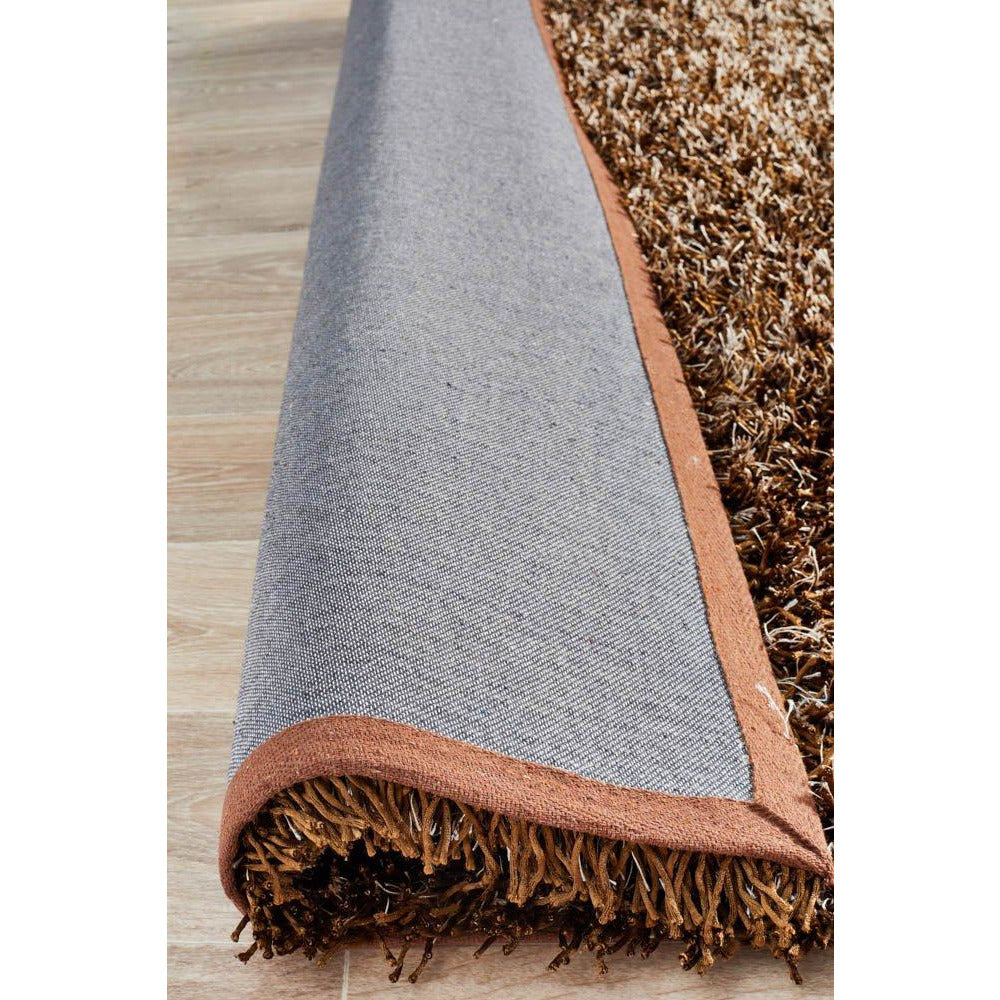 Barcelona Soft Shag Rug Brown Beige - Rugs Of Beauty - 8