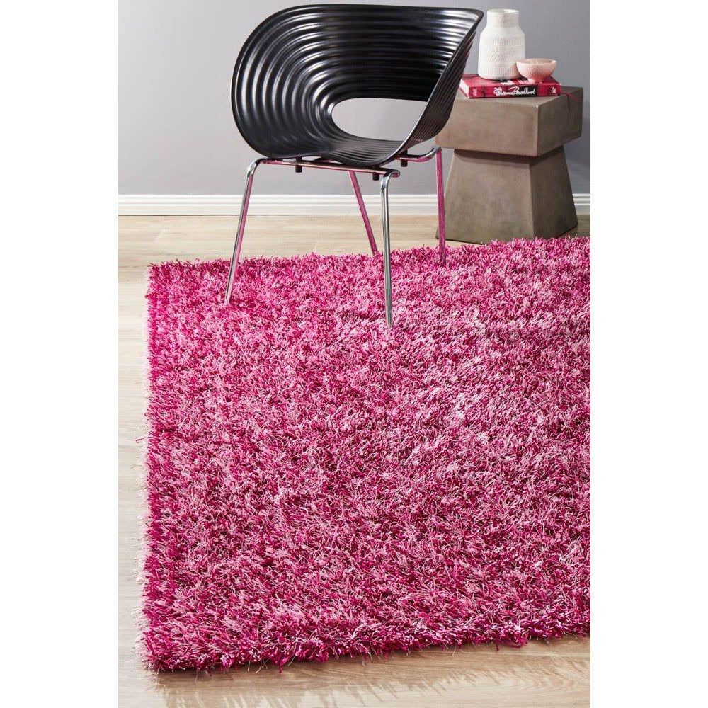 Barcelona Soft Shag Rug Fuchsia Pink - Rugs Of Beauty - 2