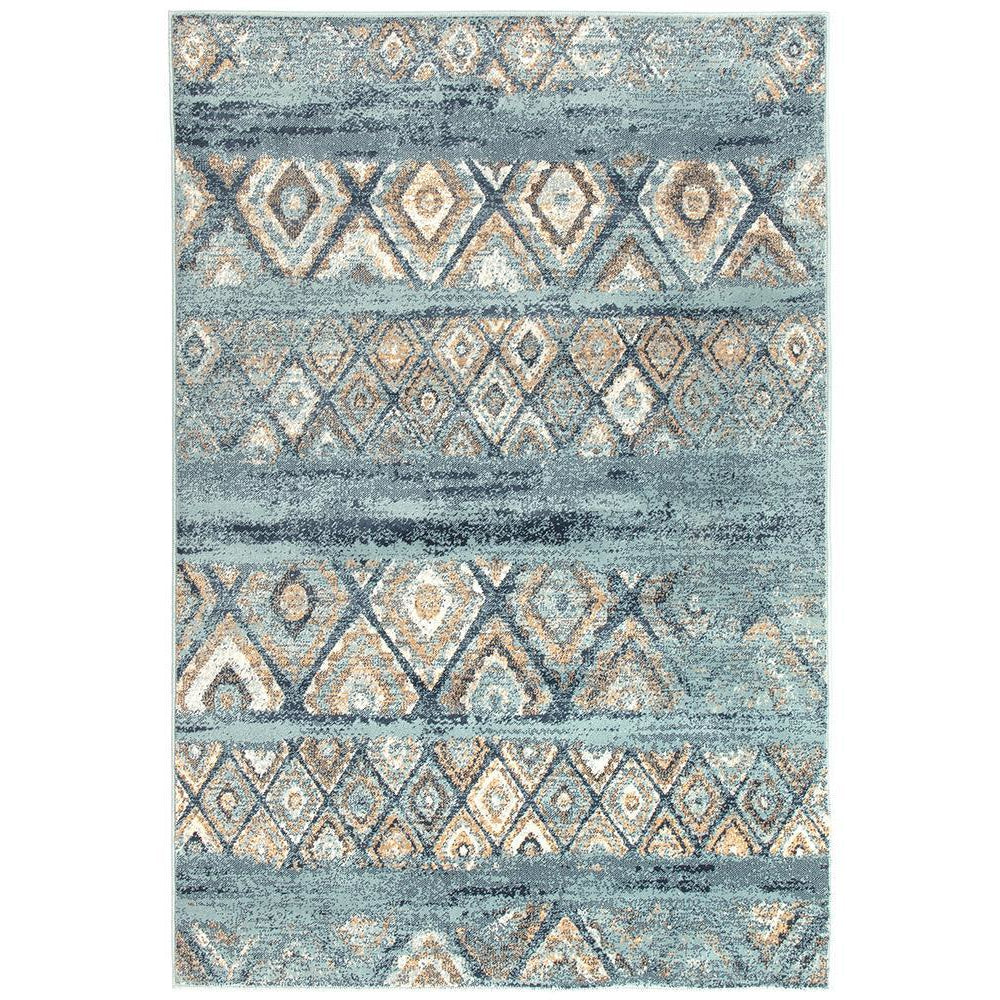 Caliente 320 Multi Coloured Diamond Patterned Traditional Rug - Rugs Of Beauty - 1