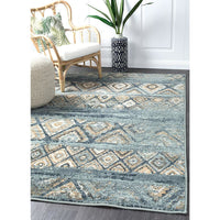 Caliente 320 Multi Coloured Diamond Patterned Traditional Rug - Rugs Of Beauty - 2
