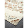 Caliente 320 Rust Bone Multi Coloured Diamond Patterned Traditional Rug - Rugs Of Beauty - 7