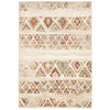 Caliente 320 Rust Bone Multi Coloured Diamond Patterned Traditional Rug - Rugs Of Beauty - 1