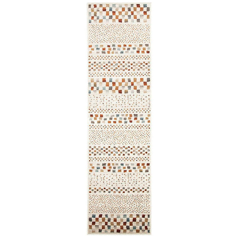 Caliente 321 Beige Earth Multi Coloured Patterned Traditional Runner Rug - Rugs Of Beauty - 1