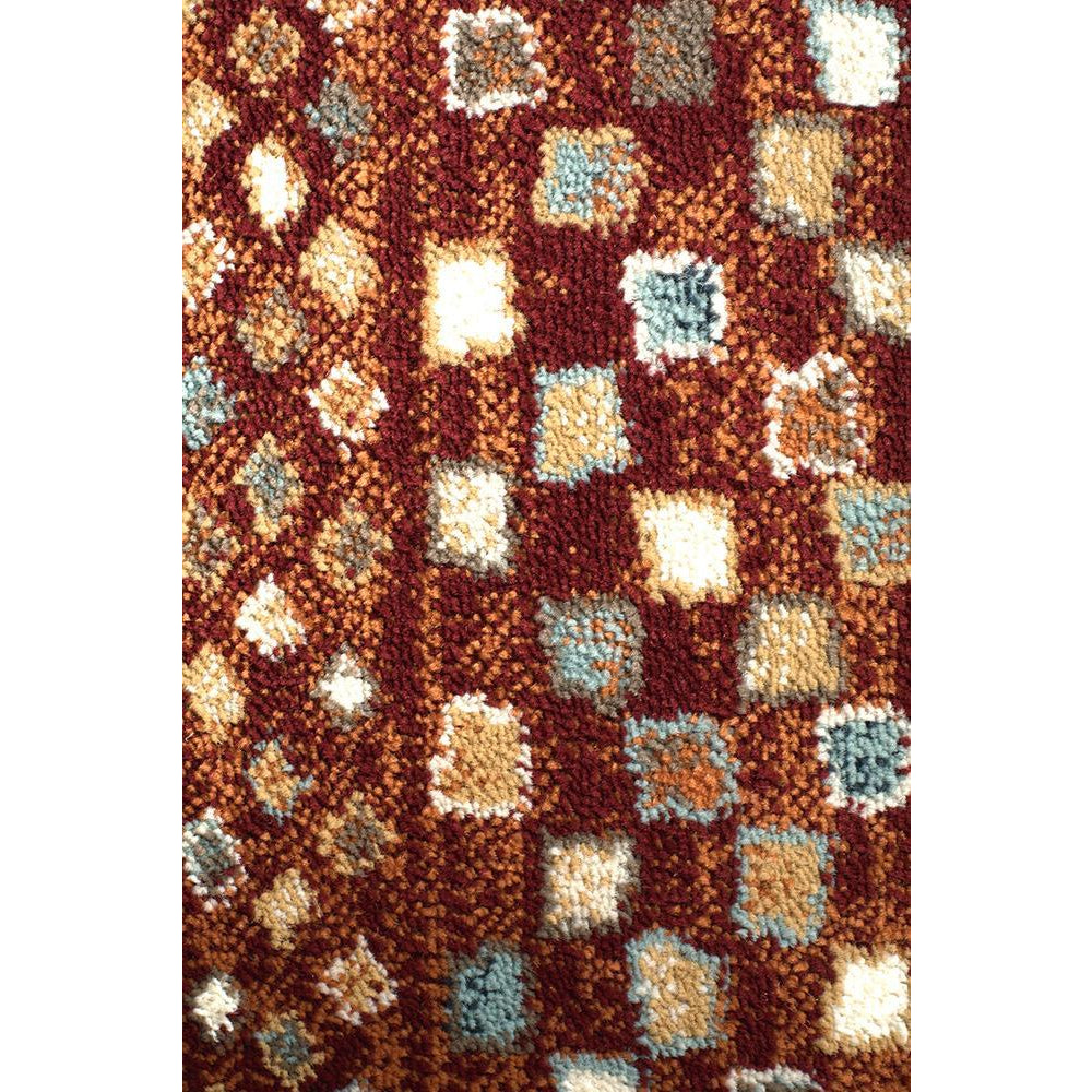 Caliente 322 Earth Red Rust Multi Coloured Patterned Traditional Rug ...
