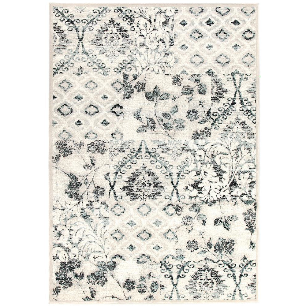 Caliente 323 Blue Bone Multi Coloured Patterned Traditional Rug - Rugs Of Beauty - 1