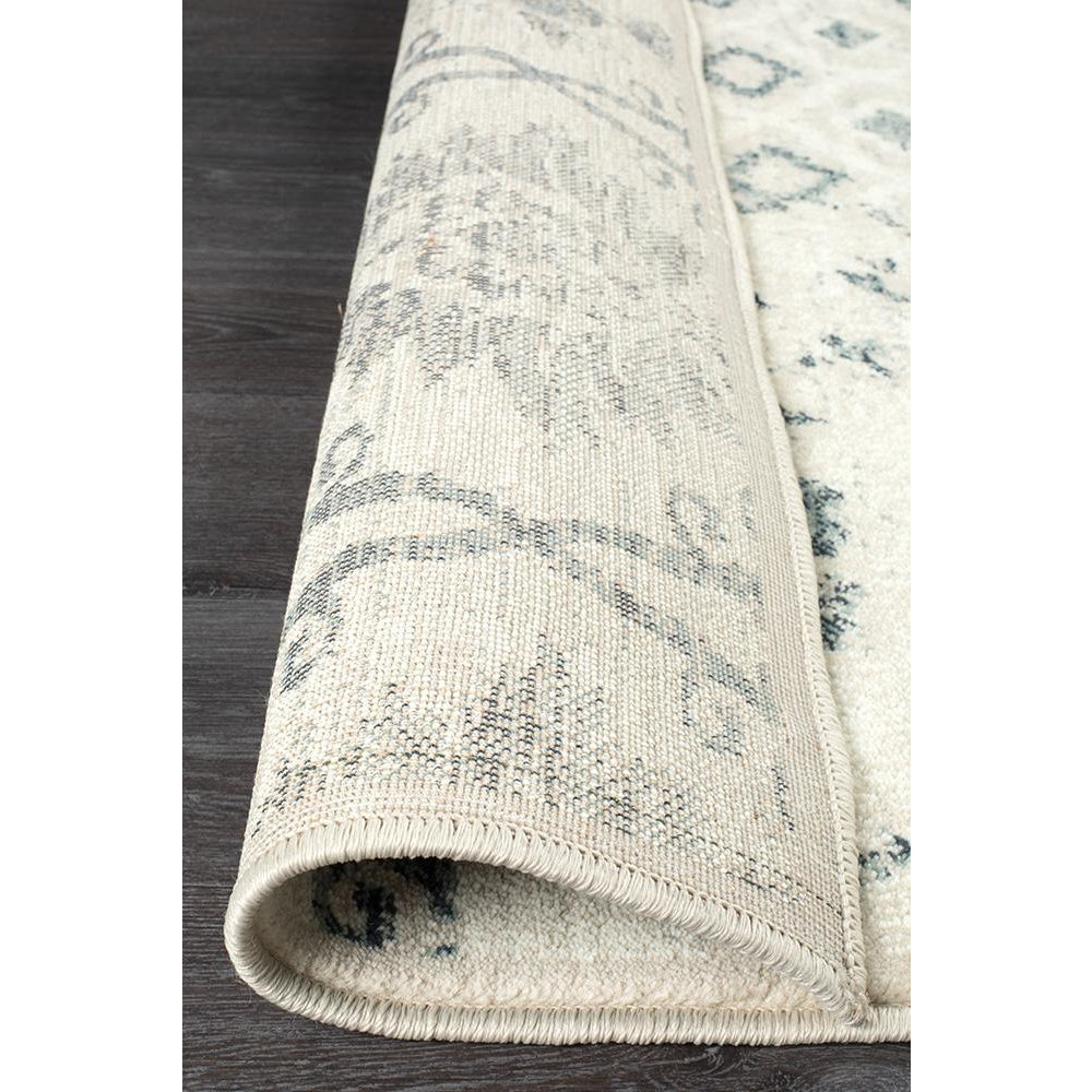 Caliente 323 Blue Bone Multi Coloured Patterned Traditional Rug - Rugs Of Beauty - 6