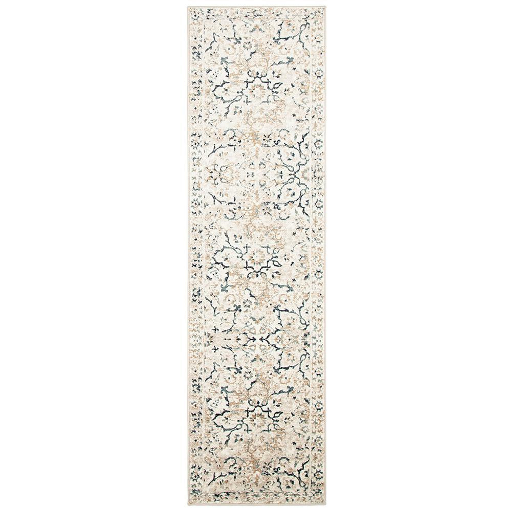Caliente 327 Bone Multi Coloured Patterned Faded Traditional Rug - Rugs Of Beauty - 6