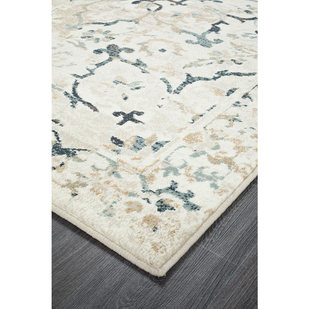 Caliente 327 Bone Multi Coloured Patterned Faded Traditional Rug - Rugs Of Beauty - 7