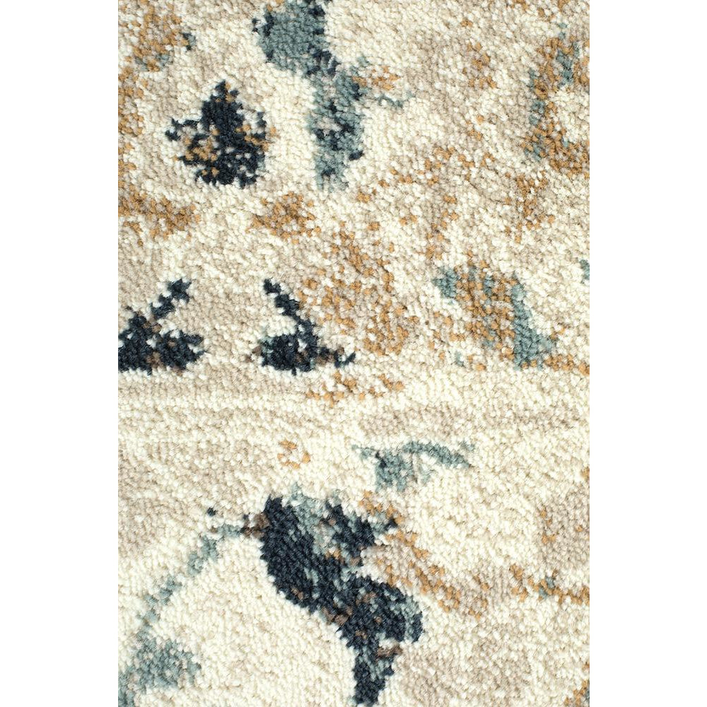 Caliente 327 Bone Multi Coloured Patterned Faded Traditional Runner Rug - Rugs Of Beauty - 9