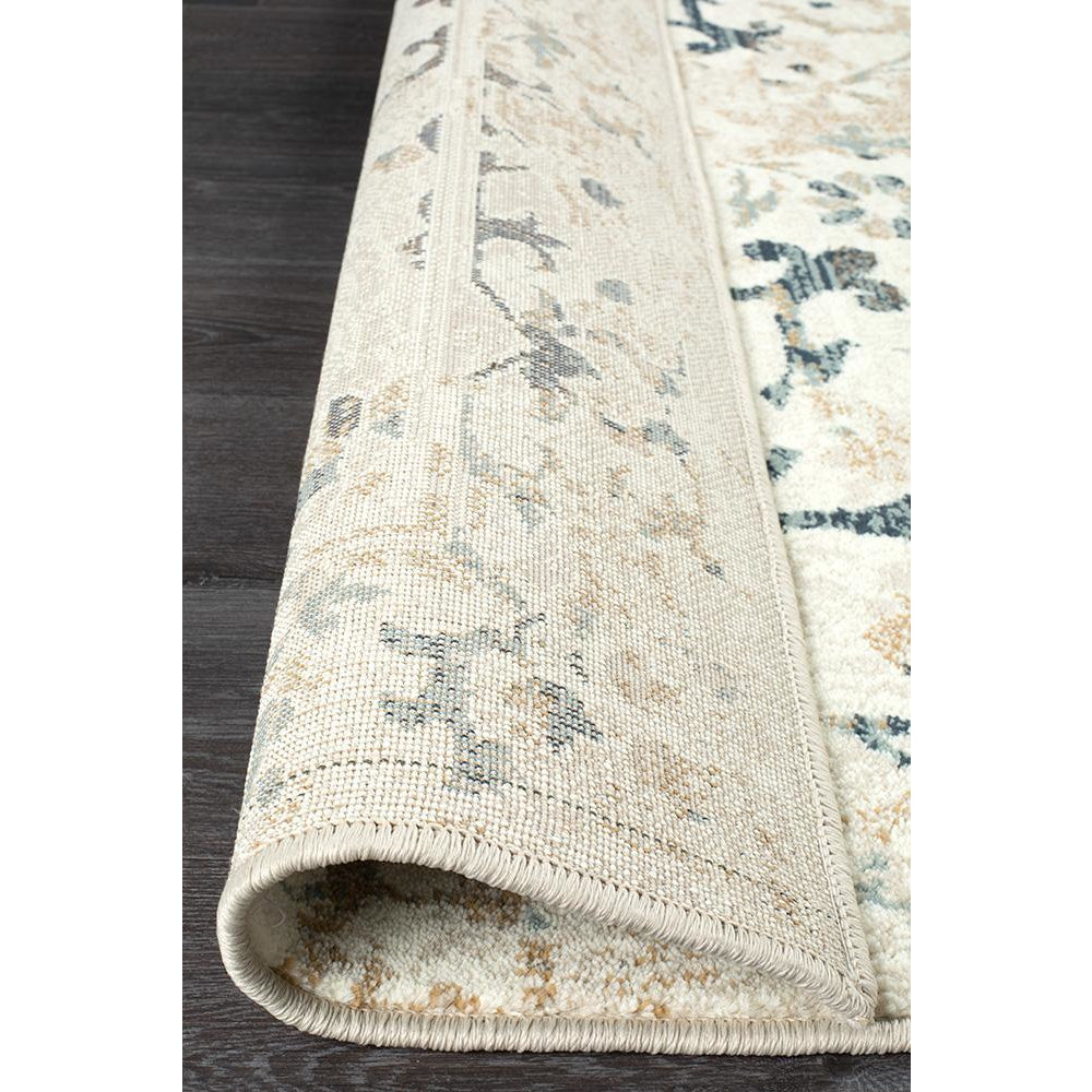 Caliente 327 Bone Multi Coloured Patterned Faded Traditional Rug - Rugs Of Beauty - 11