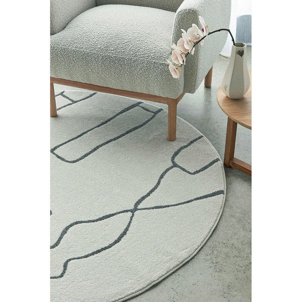 Verona 1422 Grey Modern Round Rug - Rugs Of Beauty - 3