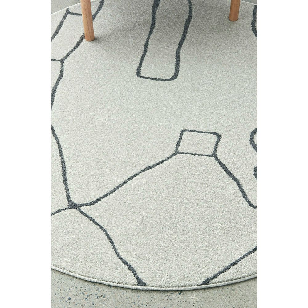 Verona 1422 Grey Modern Round Rug - Rugs Of Beauty - 4