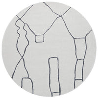 Verona 1422 Grey Modern Round Rug - Rugs Of Beauty - 1