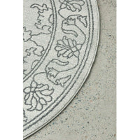 Verona 1423 Grey Vine Patterned Modern Round Rug - Rugs Of Beauty - 5