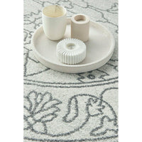 Verona 1423 Grey Vine Patterned Modern Round Rug - Rugs Of Beauty - 6