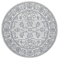 Verona 1423 Grey Vine Patterned Modern Round Rug - Rugs Of Beauty - 1