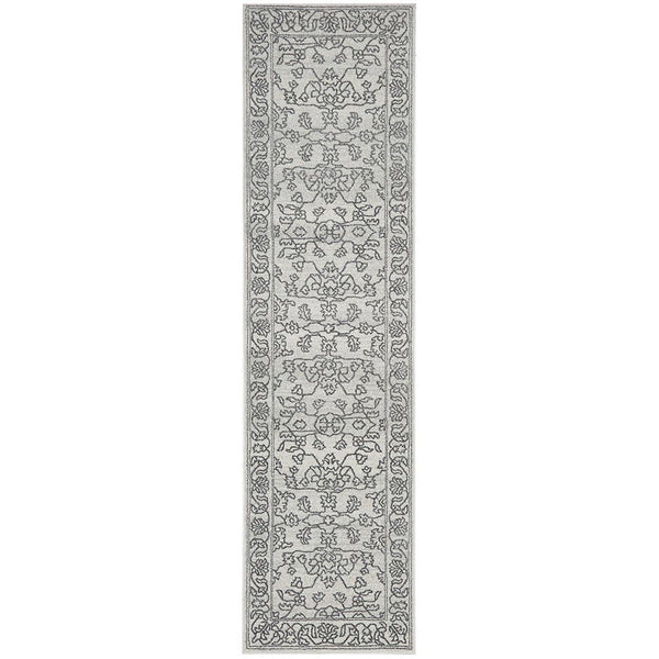 Verona 1423 Grey Vine Patterned Modern Runner Rug - Rugs Of Beauty - 1