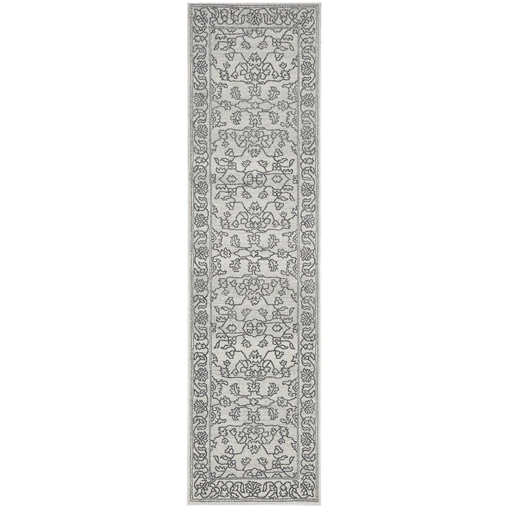 Verona 1423 Grey Vine Patterned Modern Runner Rug - Rugs Of Beauty - 1