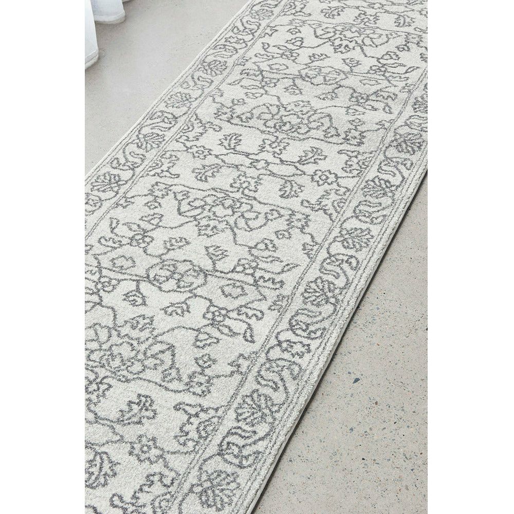 Verona 1423 Grey Vine Patterned Modern Runner Rug - Rugs Of Beauty - 2