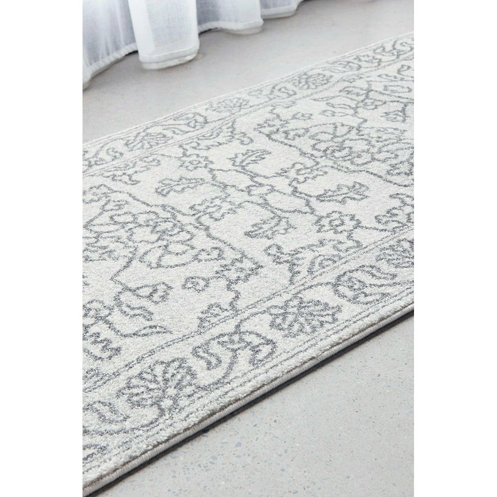Verona 1423 Grey Vine Patterned Modern Runner Rug - Rugs Of Beauty - 3