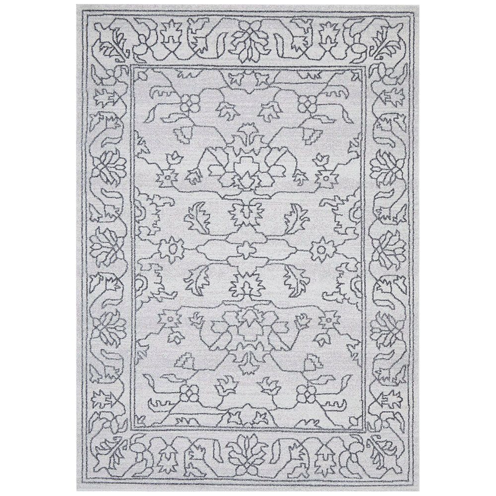 Verona 1423 Grey Vine Patterned Modern Rug - Rugs Of Beauty - 1