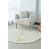 Verona 1424 Gold Modern Round Rug - Rugs Of Beauty - 2