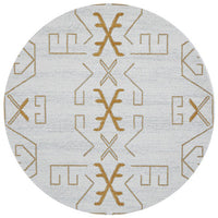 Verona 1424 Gold Modern Round Rug - Rugs Of Beauty - 1