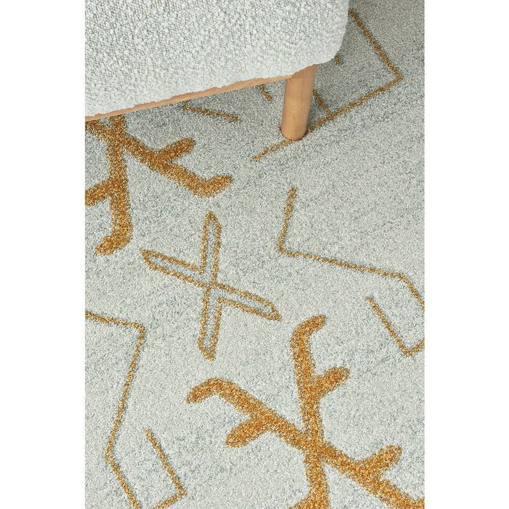 Verona 1424 Gold Modern Round Rug - Rugs Of Beauty - 4