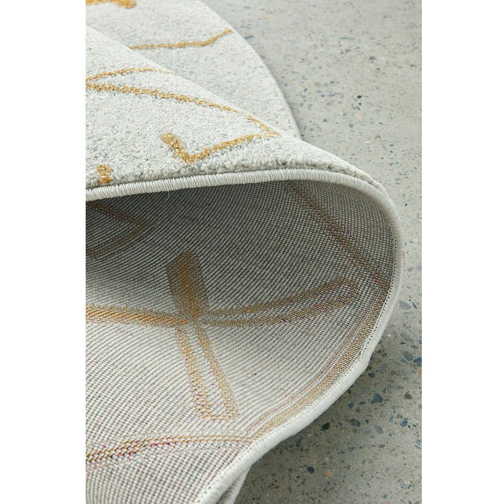 Verona 1424 Gold Modern Round Rug - Rugs Of Beauty - 5