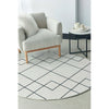 Verona 1426 Cream Black Geometric Pattern Modern Round Rug - Rugs Of Beauty - 2