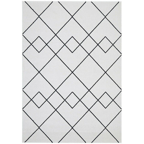 Verona 1426 Cream Black Geometric Pattern Modern Rug - Rugs Of Beauty - 1