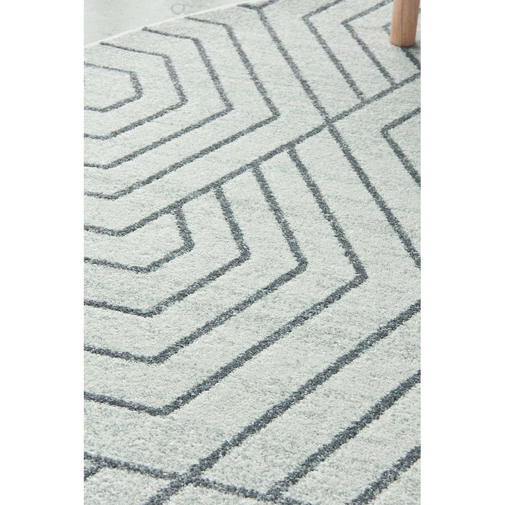 Verona 1427 Cream Grey Geometric Pattern Modern Round Rug - Rugs Of Beauty - 7