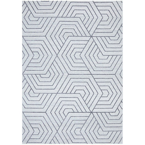 Verona 1427 Cream Grey Geometric Pattern Modern Rug - Rugs Of Beauty - 1