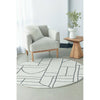Verona 1428 Cream Black Pattern Abstract Modern Round Rug - Rugs Of Beauty - 2
