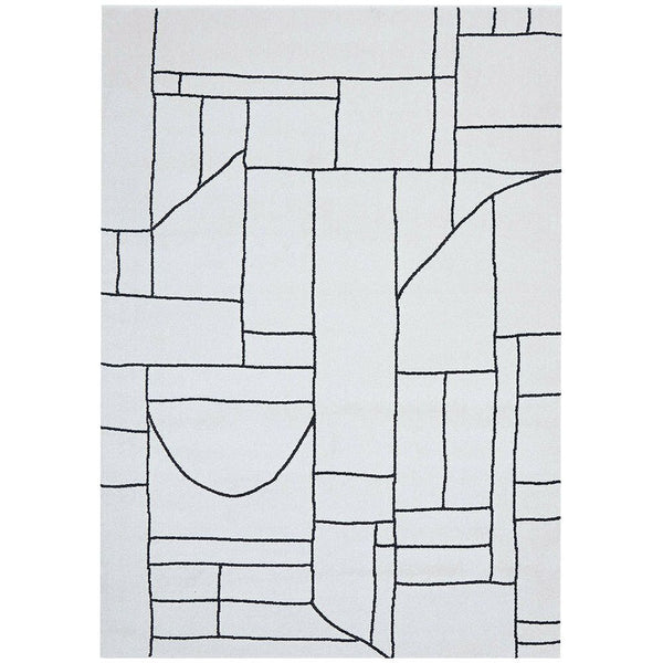 Verona 1428 Cream Black Pattern Abstract Modern Rug - Rugs Of Beauty - 1