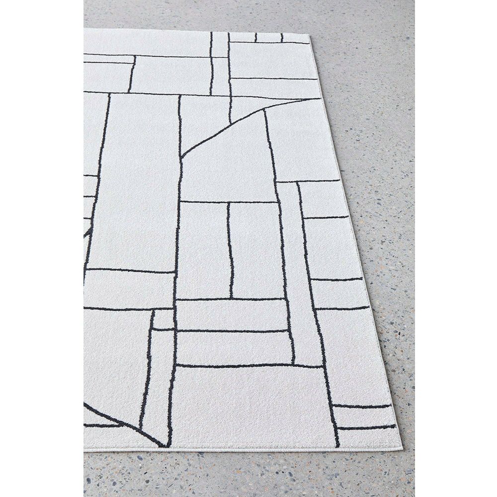 Verona 1428 Cream Black Pattern Abstract Modern Rug - Rugs Of Beauty - 5